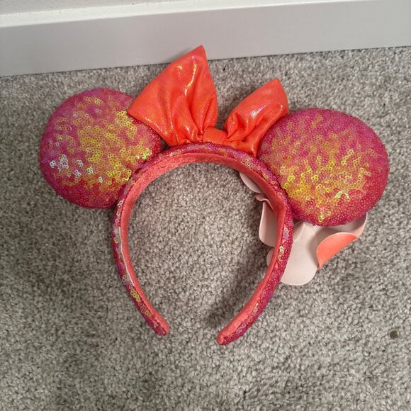 Disney‎ Aulani Hawaii Orange Plumeria Exclusive Headband